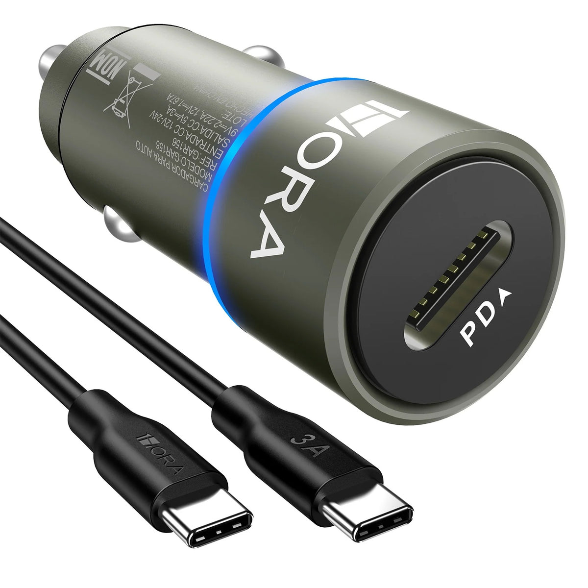 Kit de carga tipo c para carro 20W