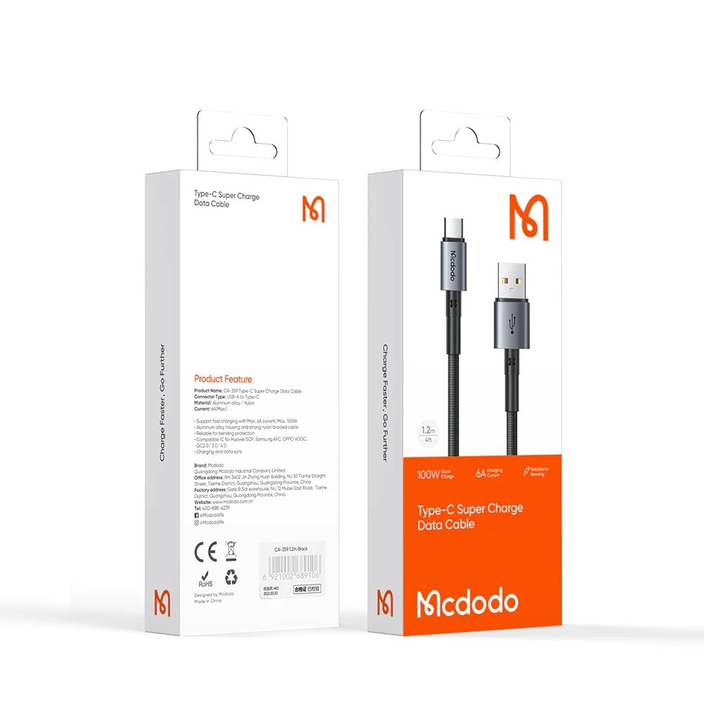 Cable Usb a tipo C 1.8MTS