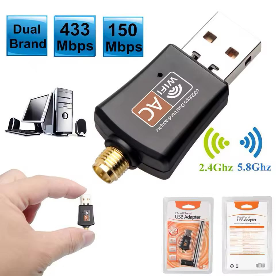 Adaptador USB a WIFI 600mbps