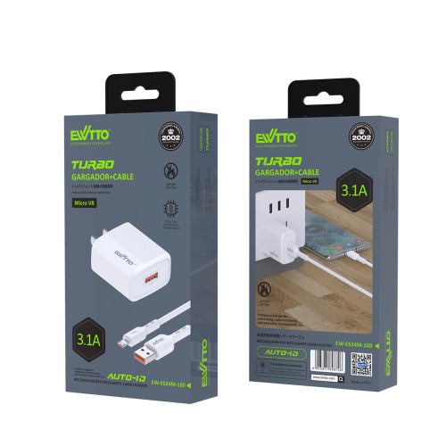 Kit de carga 3.1A tipo C