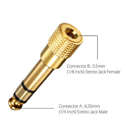 Adaptador de audio 3.5mm a 1/4