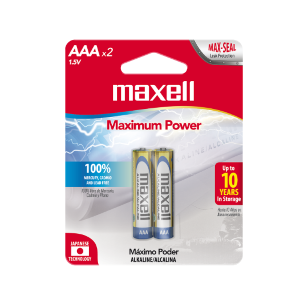Batería Alcalina Maxell AAA