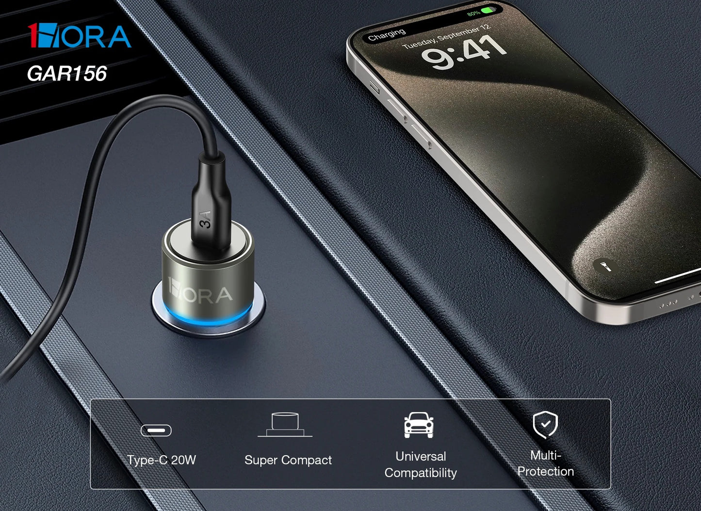 Kit de carga tipo c para carro 20W