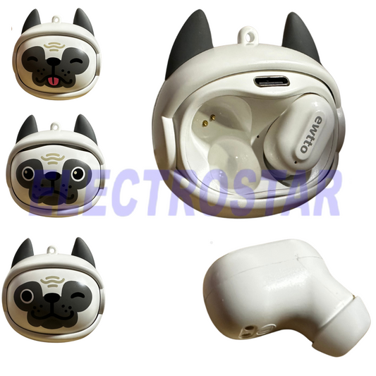 Audífonos Bluetooth pug-blanco