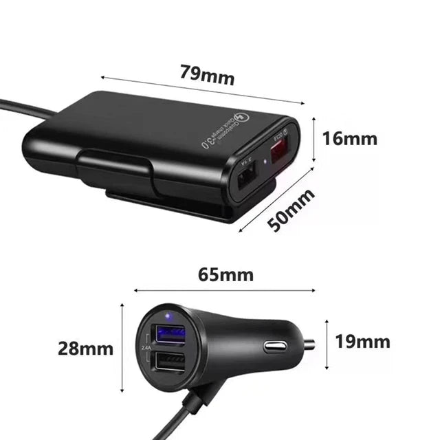 Cargador para carro multi puertos