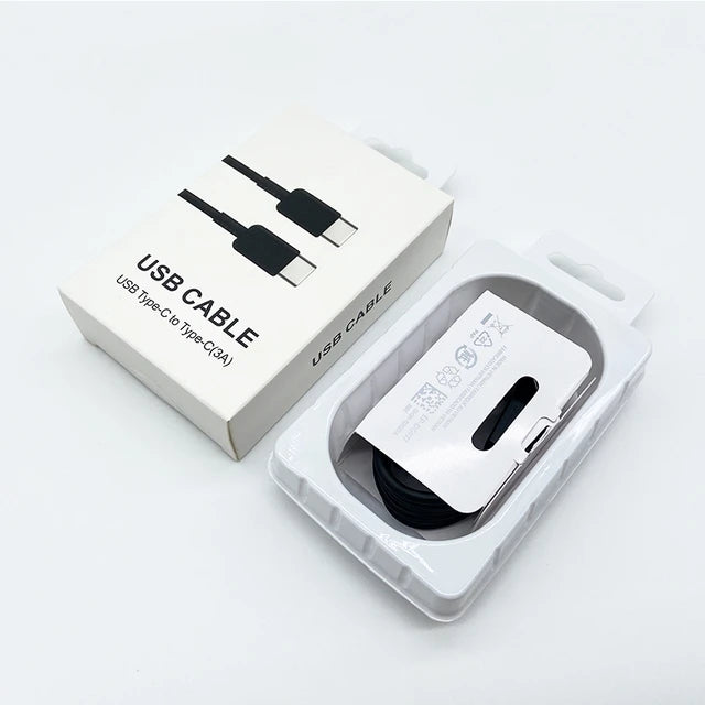 Cable tipo C a tipo C negro 1mts